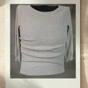 ELLE Textured Light Gray Sweater | Size L